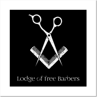 Barber's lodge white version Posters and Art